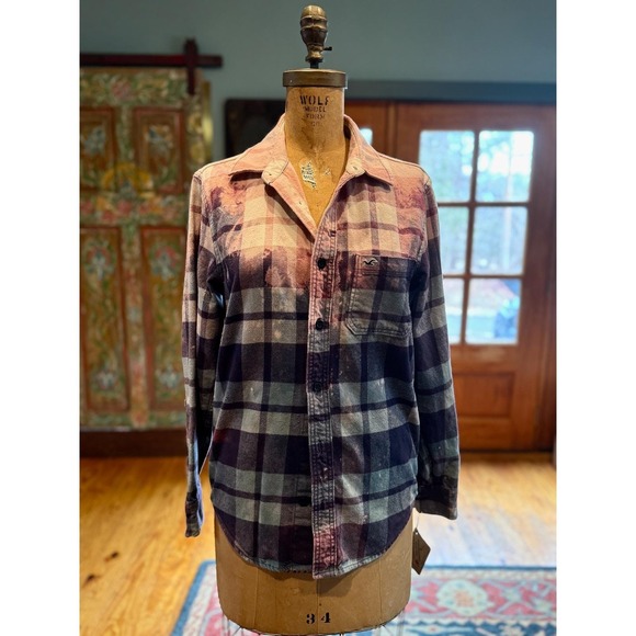 Distressed/ Reworked Flannel| Vintage Patchwork| Boho Heritage| Cottagecore - Picture 4 of 6